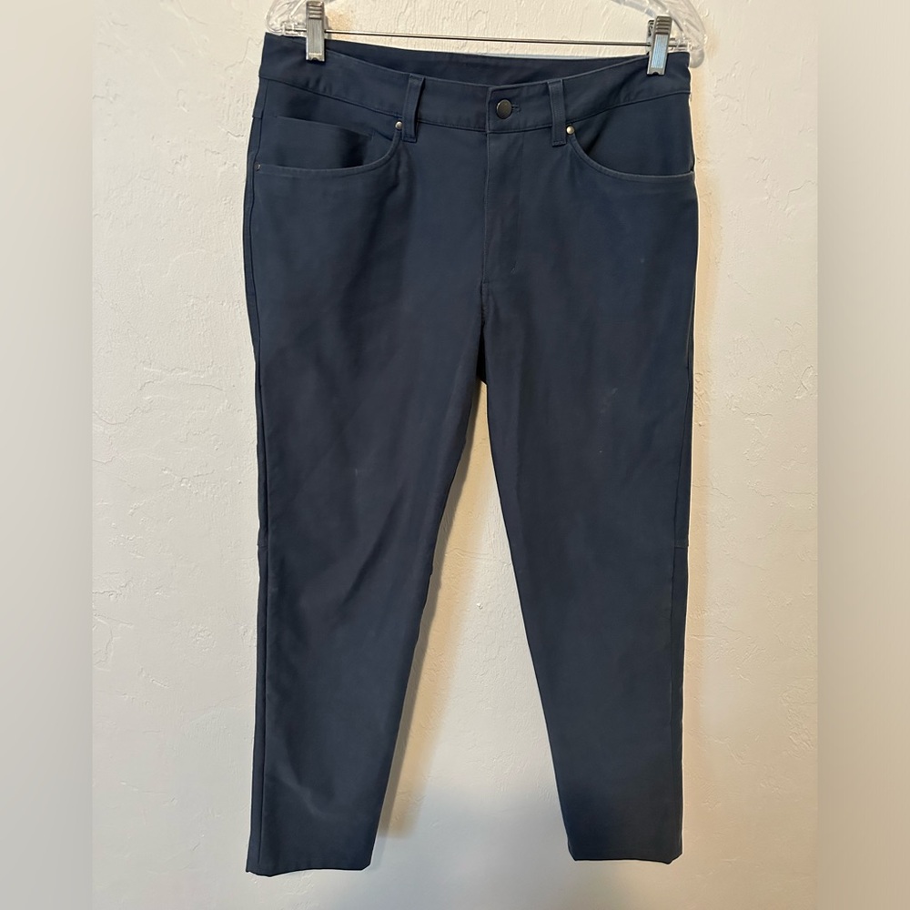 Lululemon ABC Slim-fit 5 Pocket Pant Utilitech Men's Size 32 Blue Grey Rugged